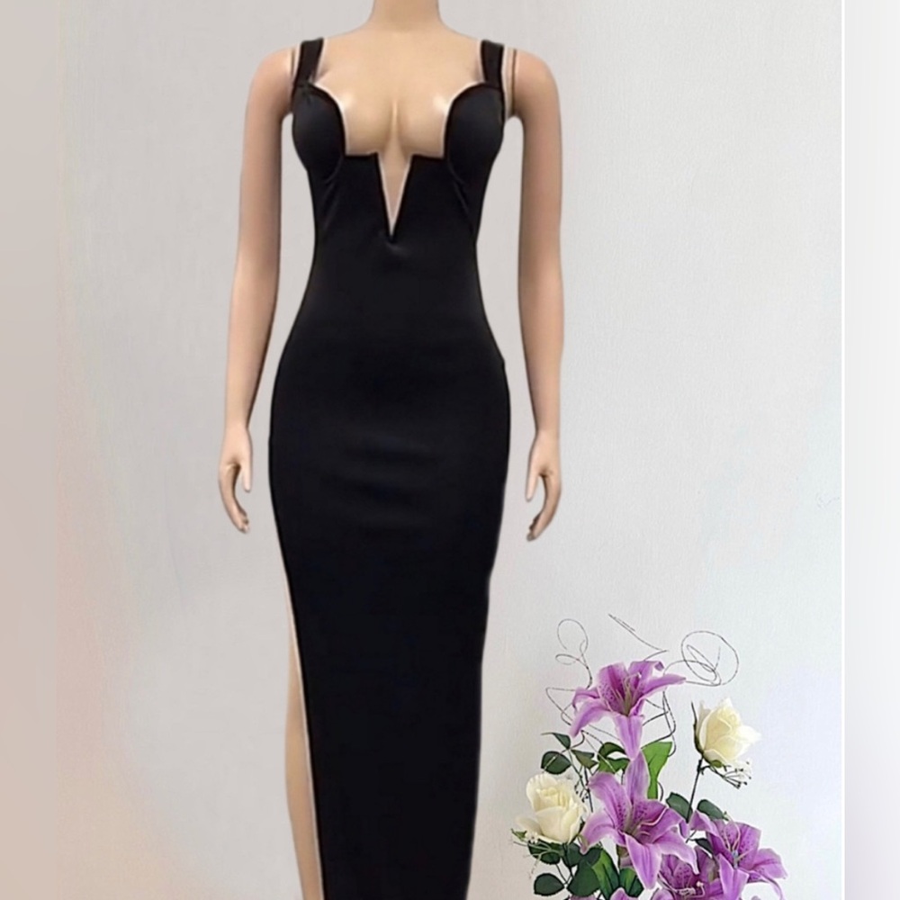 Savage Black Sexy Maxi Dress Sz M